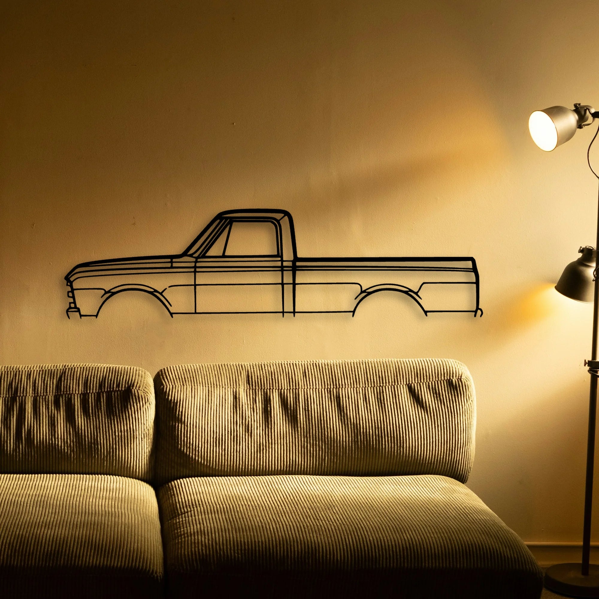 C10 1968 Classic Silhouette Metal Wall Art - Tinvibe