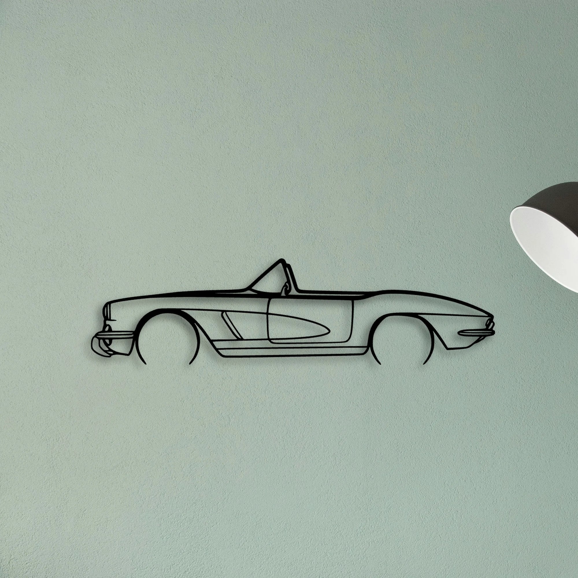 C1 Cabrio Classic Silhouette Metal Wall Art - Tinvibe