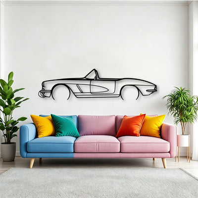 C1 Cabrio Classic Silhouette Metal Wall Art - Tinvibe
