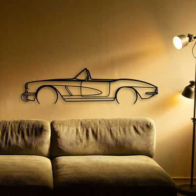 C1 Cabrio Classic Silhouette Metal Wall Art - Tinvibe