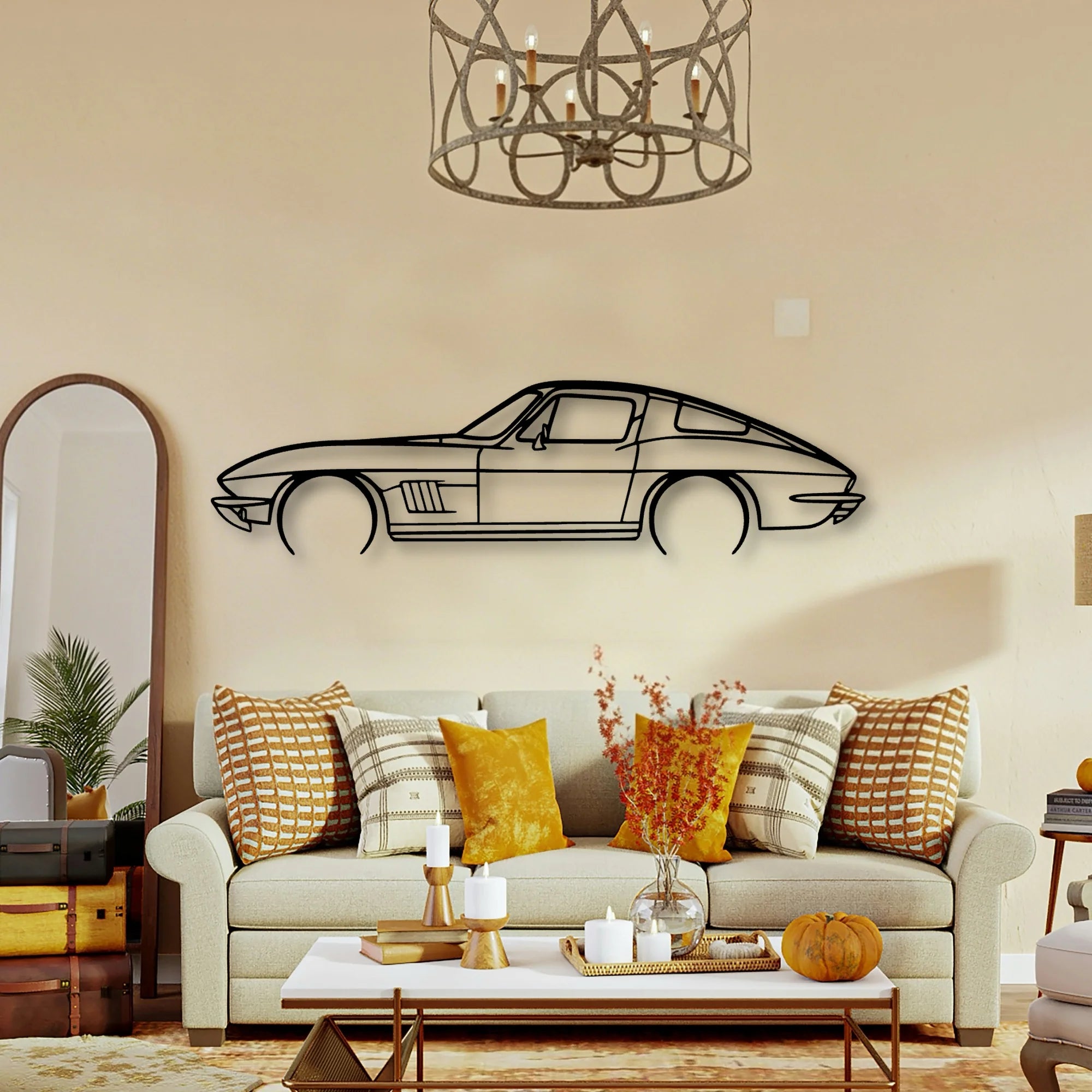 C2 1967 Classic Silhouette Metal Wall Art - Tinvibe