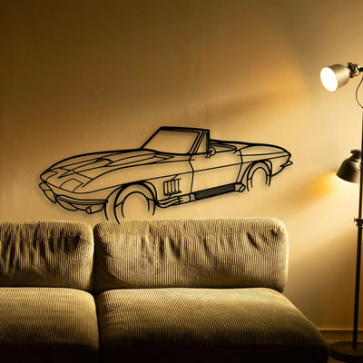 C2 Angle 2 Classic Silhouette Metal Wall Art - Tinvibe