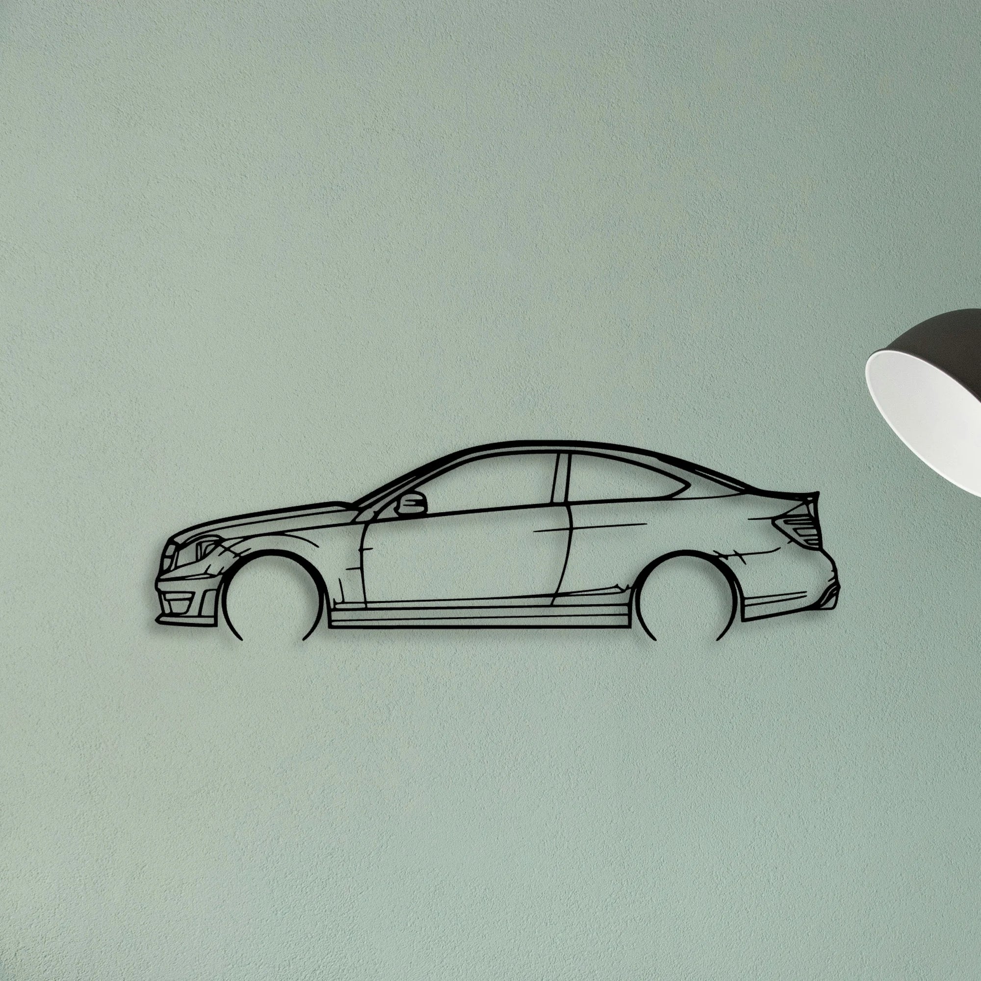 C63 AMG 3 Classic Silhouette Metal Wall Art - Tinvibe