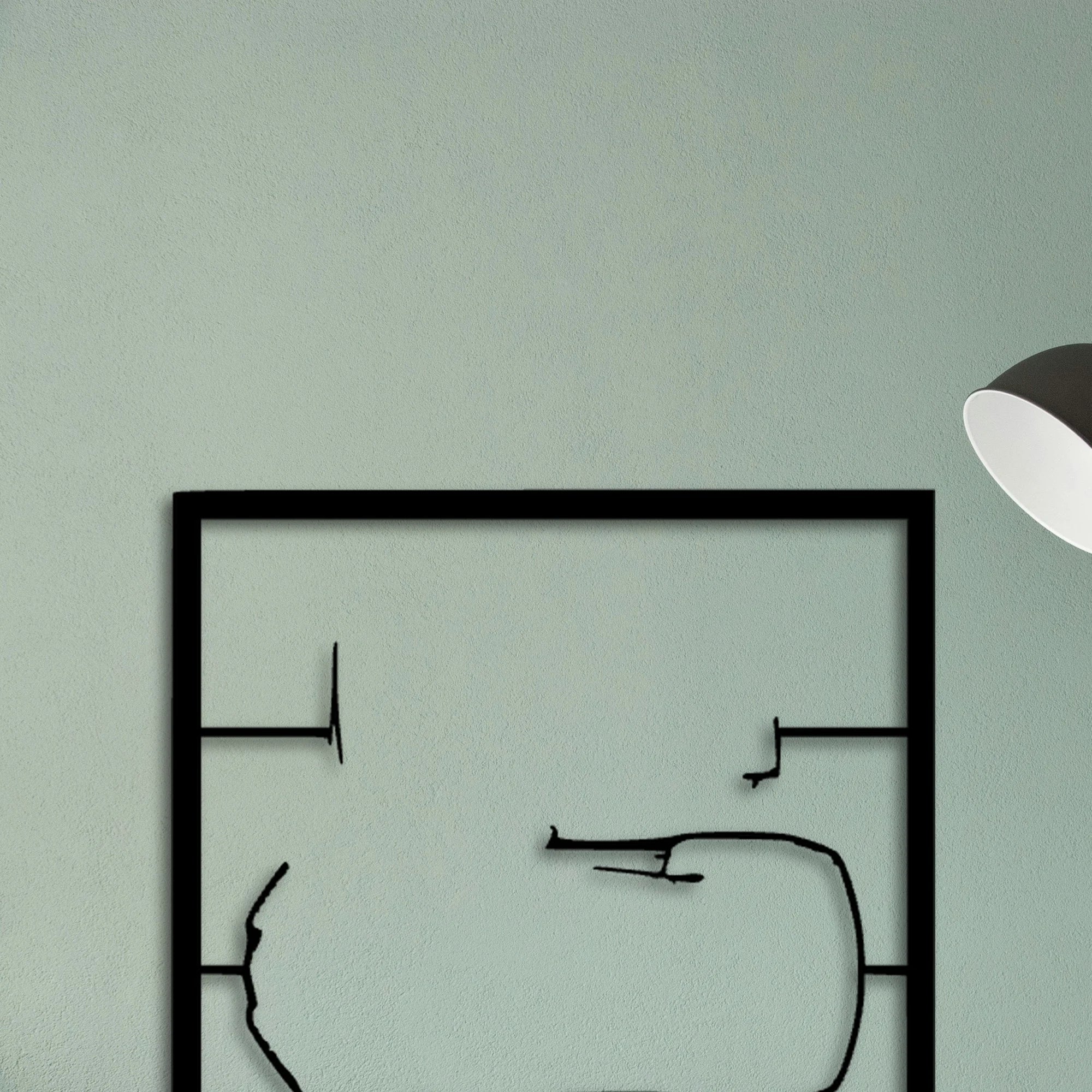 C7 Frame Classic Silhouette Metal Wall Art - Tinvibe