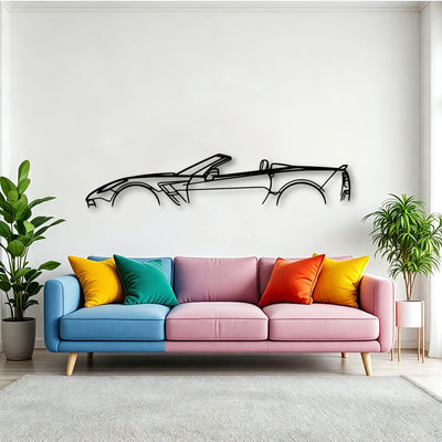 C7 Grand Sport Convertible Classic Silhouette Metal Wall Art - Tinvibe