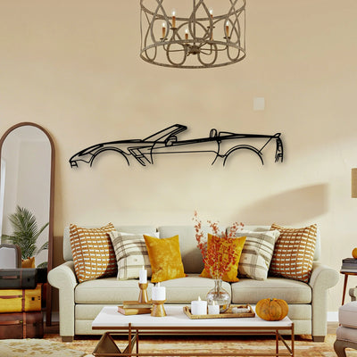 C7 Grand Sport Convertible Classic Silhouette Metal Wall Art - Tinvibe