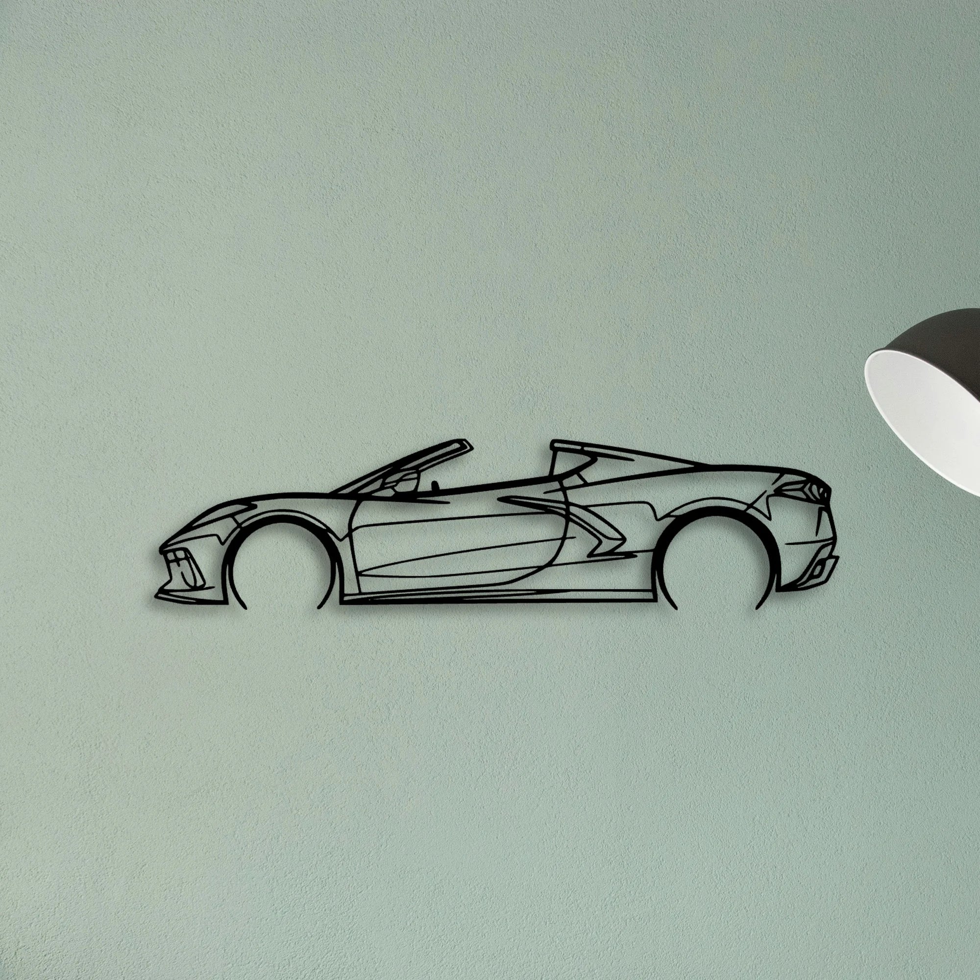 C8 3LT 2023 Classic Silhouette Metal Wall Art - Tinvibe
