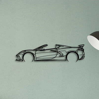C8 Convertible 2 Classic Silhouette Metal Wall Art - Tinvibe