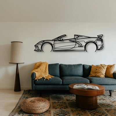 C8 Convertible 2 Classic Silhouette Metal Wall Art - Tinvibe