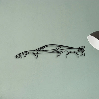 C8 Z06 Classic Silhouette Metal Wall Art - Tinvibe