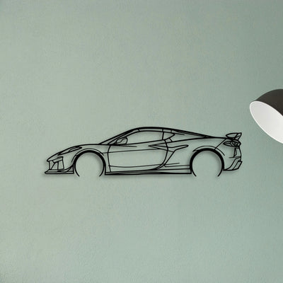 C8 Z06 2 Classic Silhouette Metal Wall Art - Tinvibe