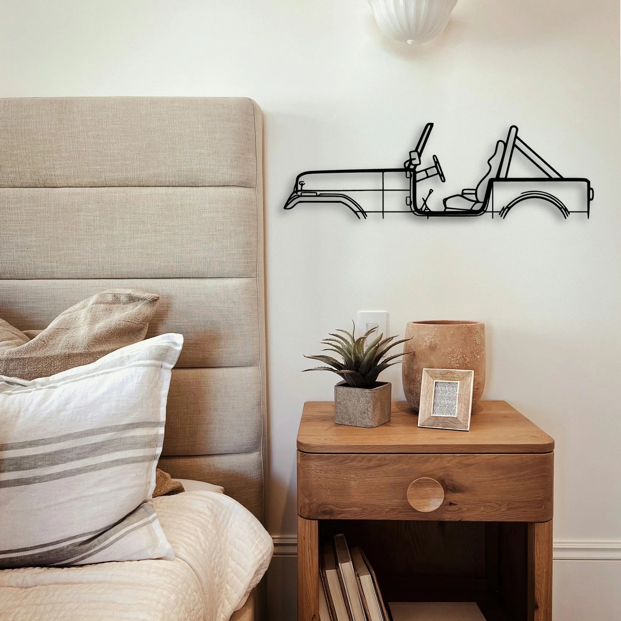 CJ7 1986 Classic Silhouette Metal Wall Art - Tinvibe