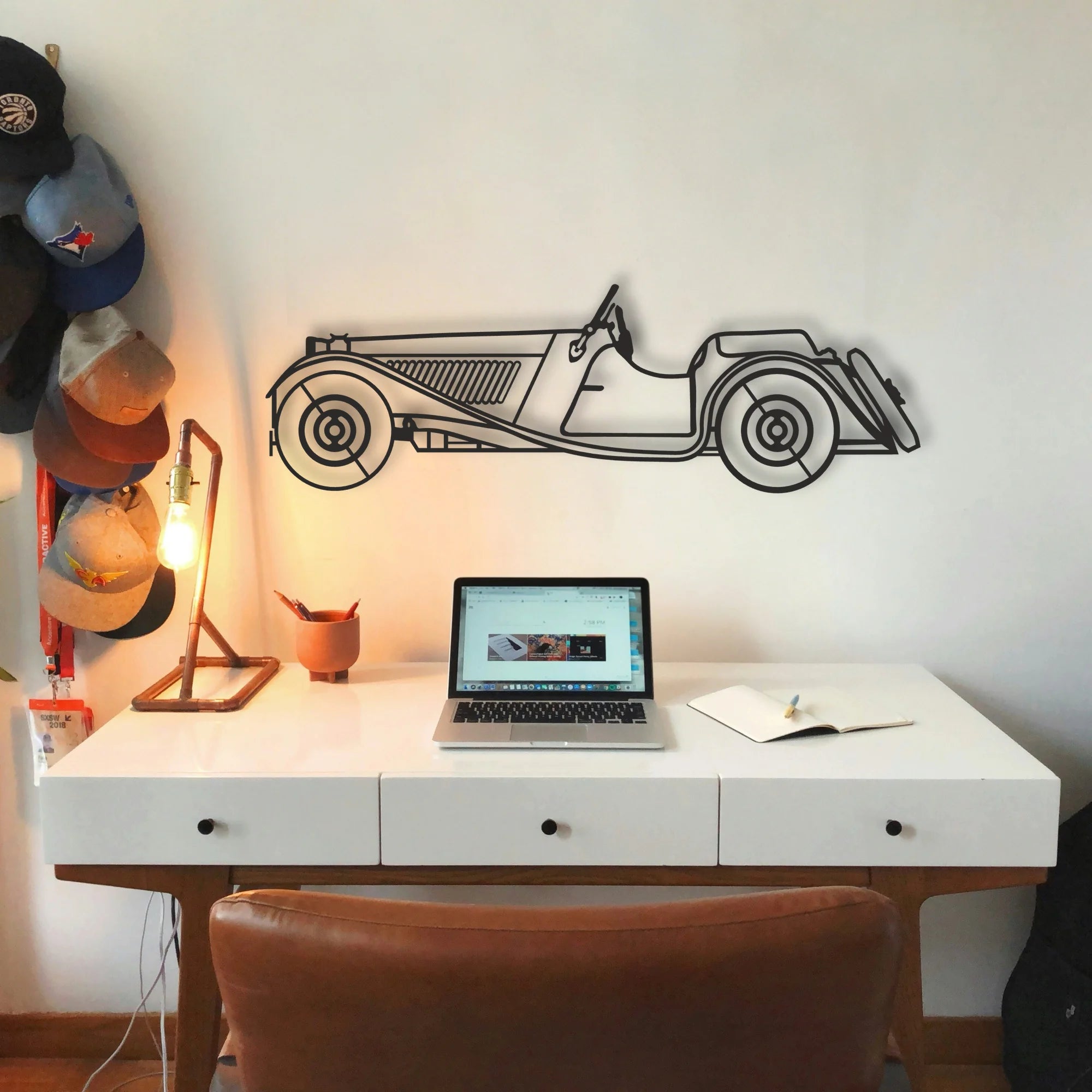 CLASSIC CAR Classic Silhouette Metal Wall Art - Tinvibe