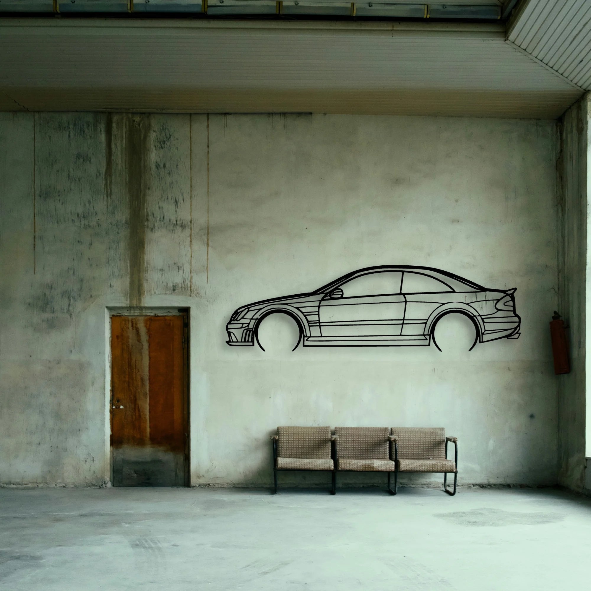 CLK63 Black Series 2 Classic Silhouette Metal Wall Art - Tinvibe
