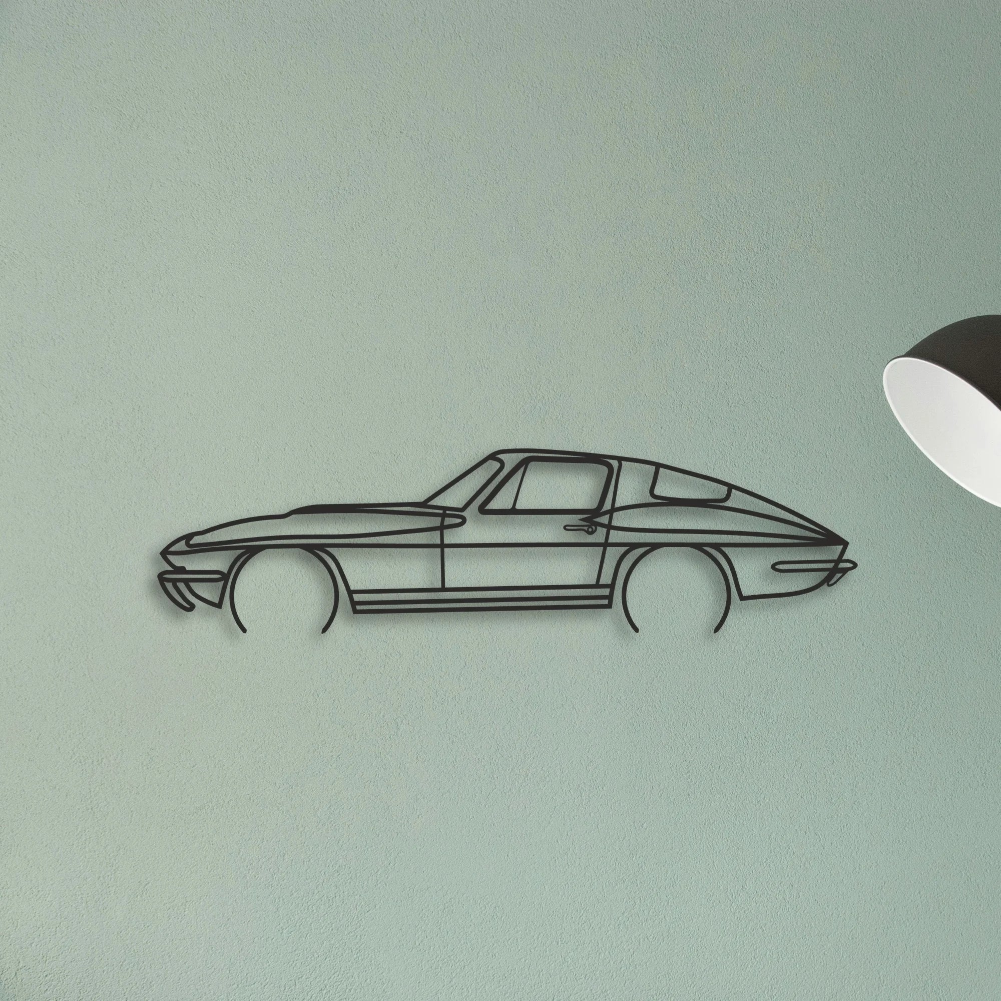 CORVETTE Classic Silhouette Metal Wall Art - Tinvibe