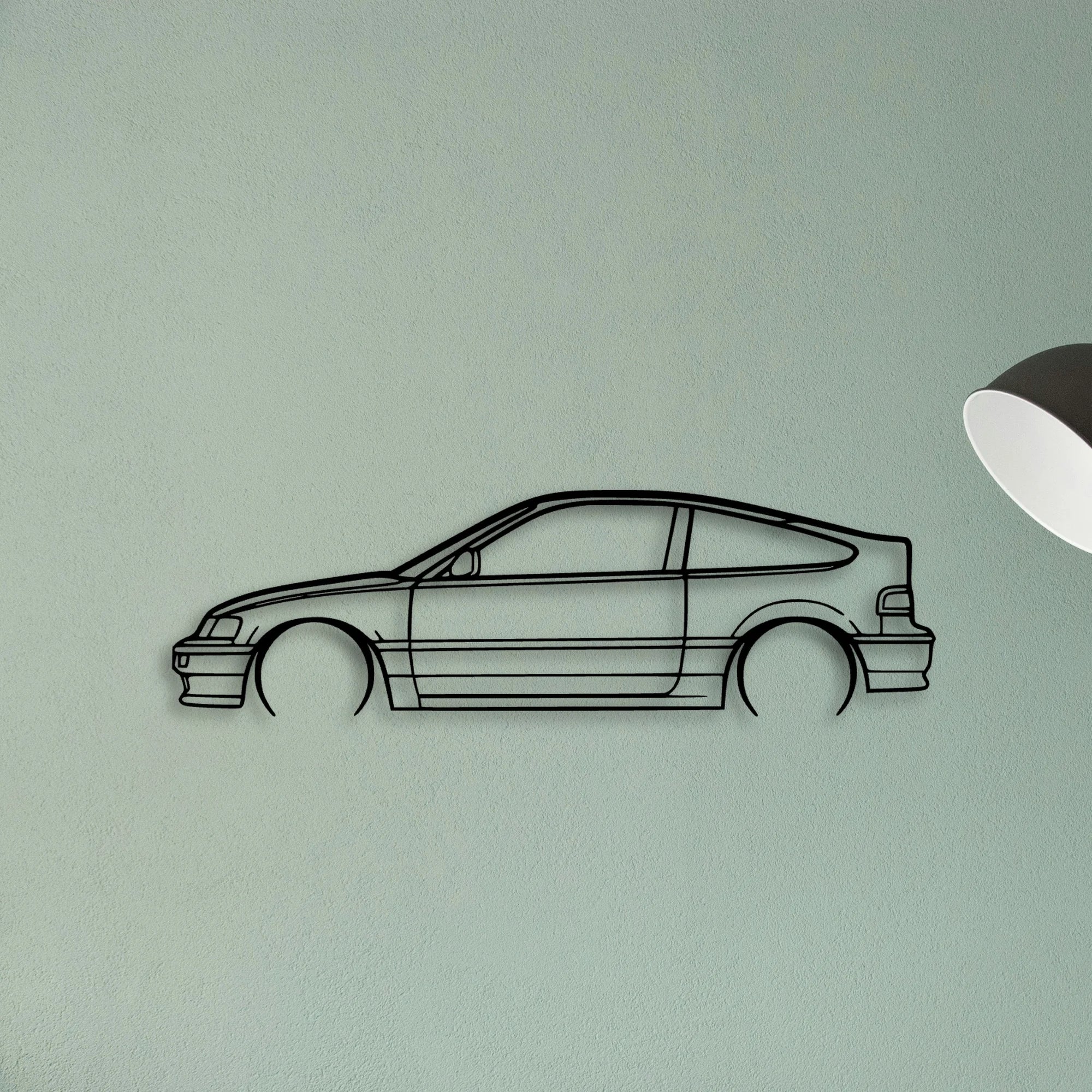CRX 1990 Classic Silhouette Metal Wall Art - Tinvibe