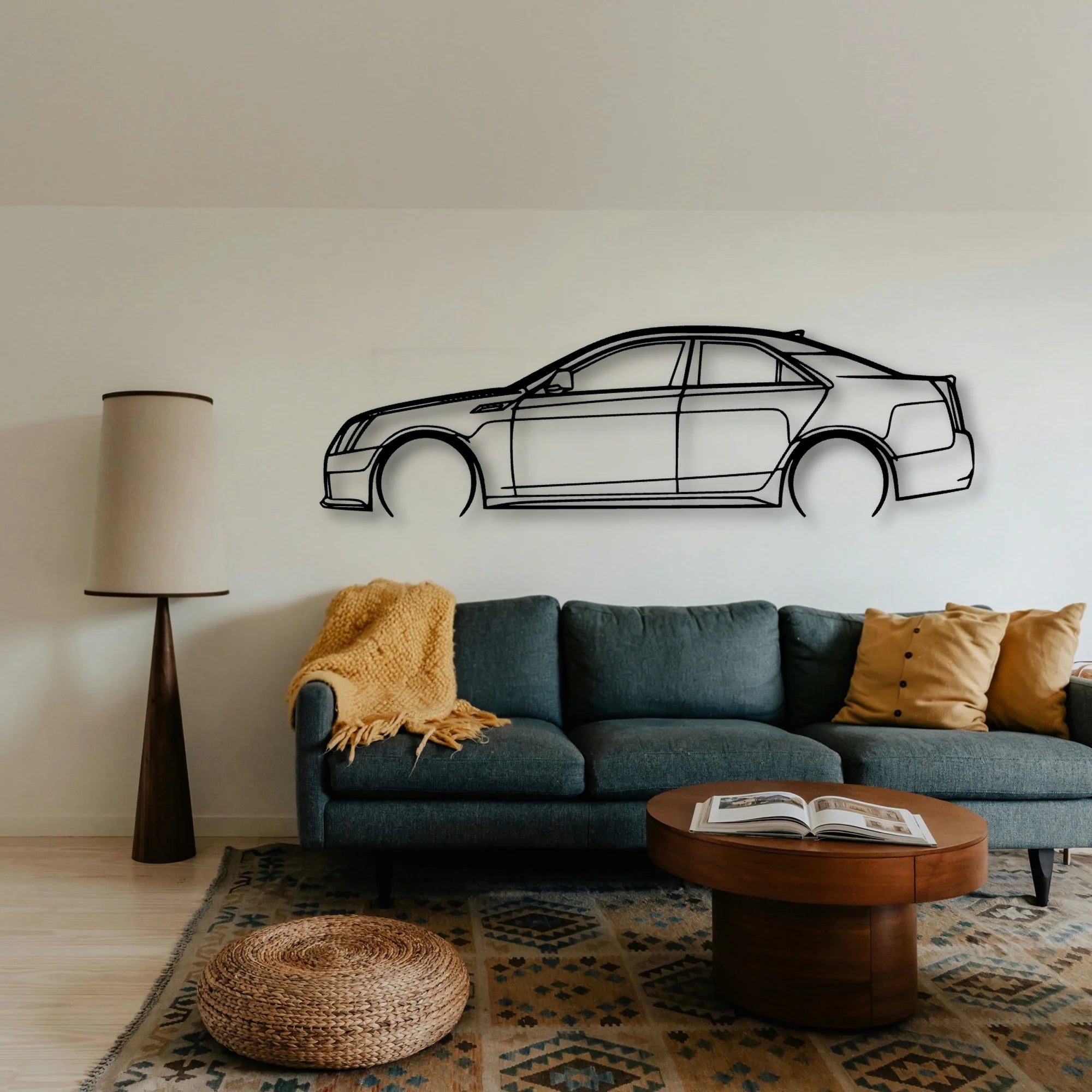 C V Classic Silhouette Metal Wall Art - Tinvibe