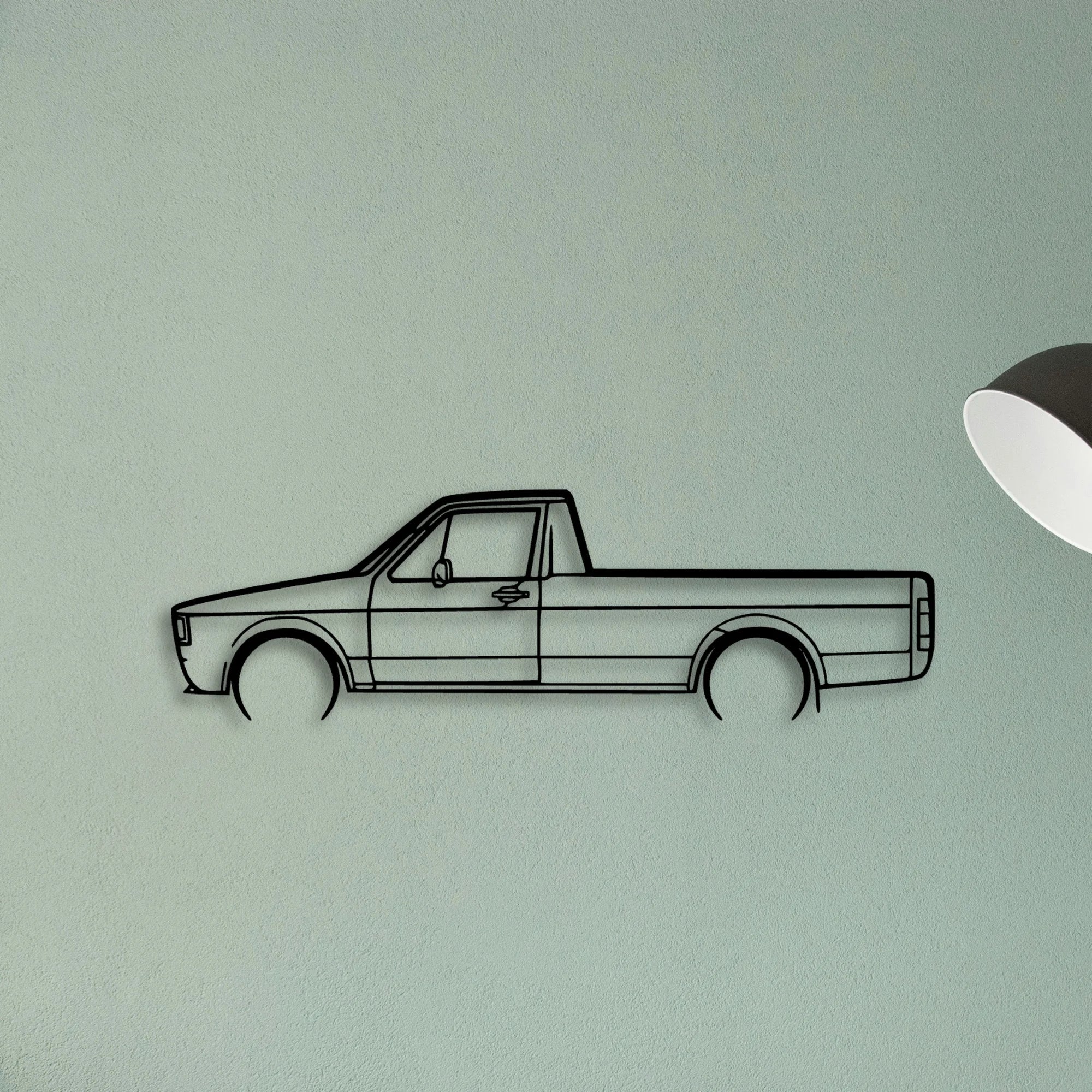 Caddy 1981 Classic Silhouette Metal Wall Art - Tinvibe