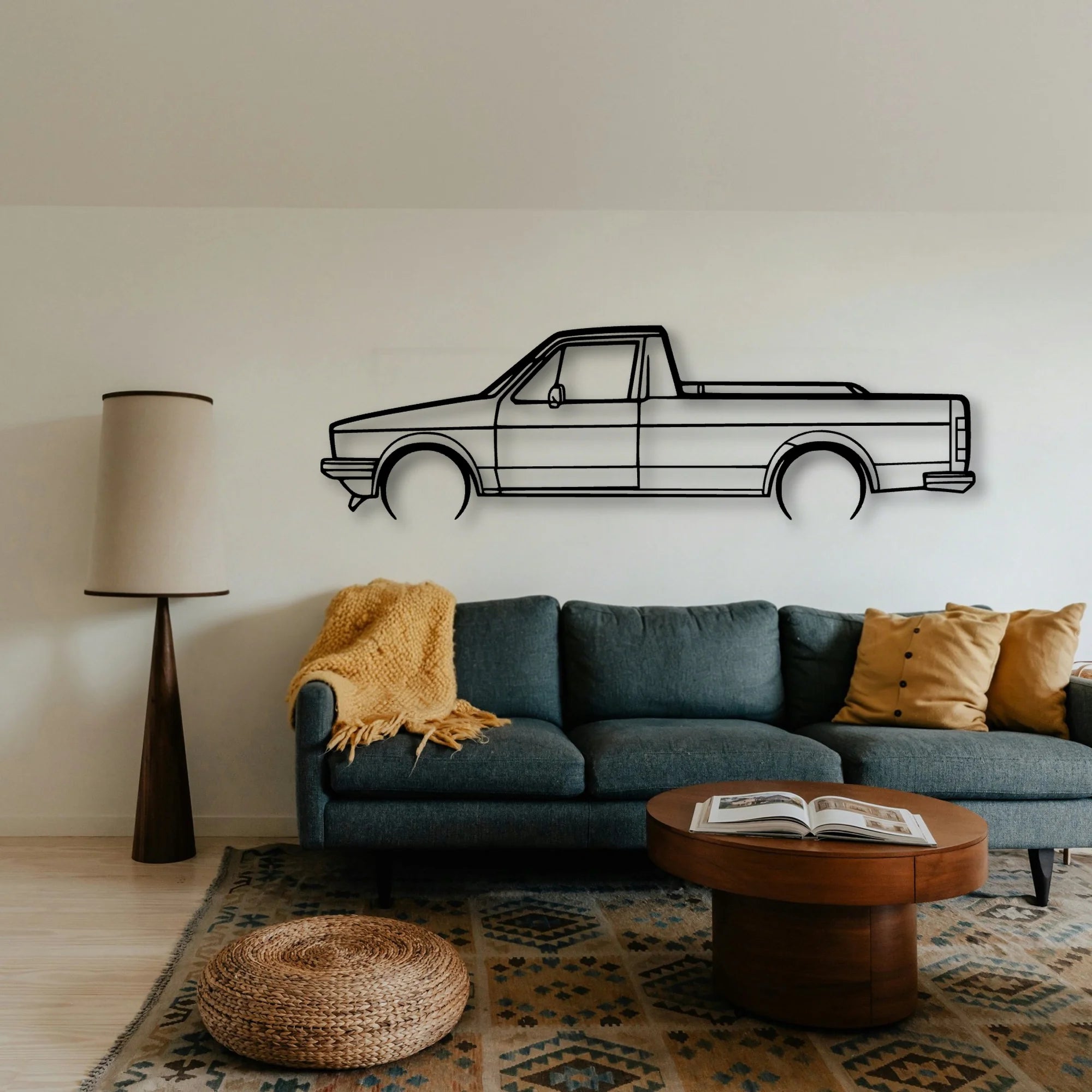 Caddy 1992 Classic Silhouette Metal Wall Art - Tinvibe