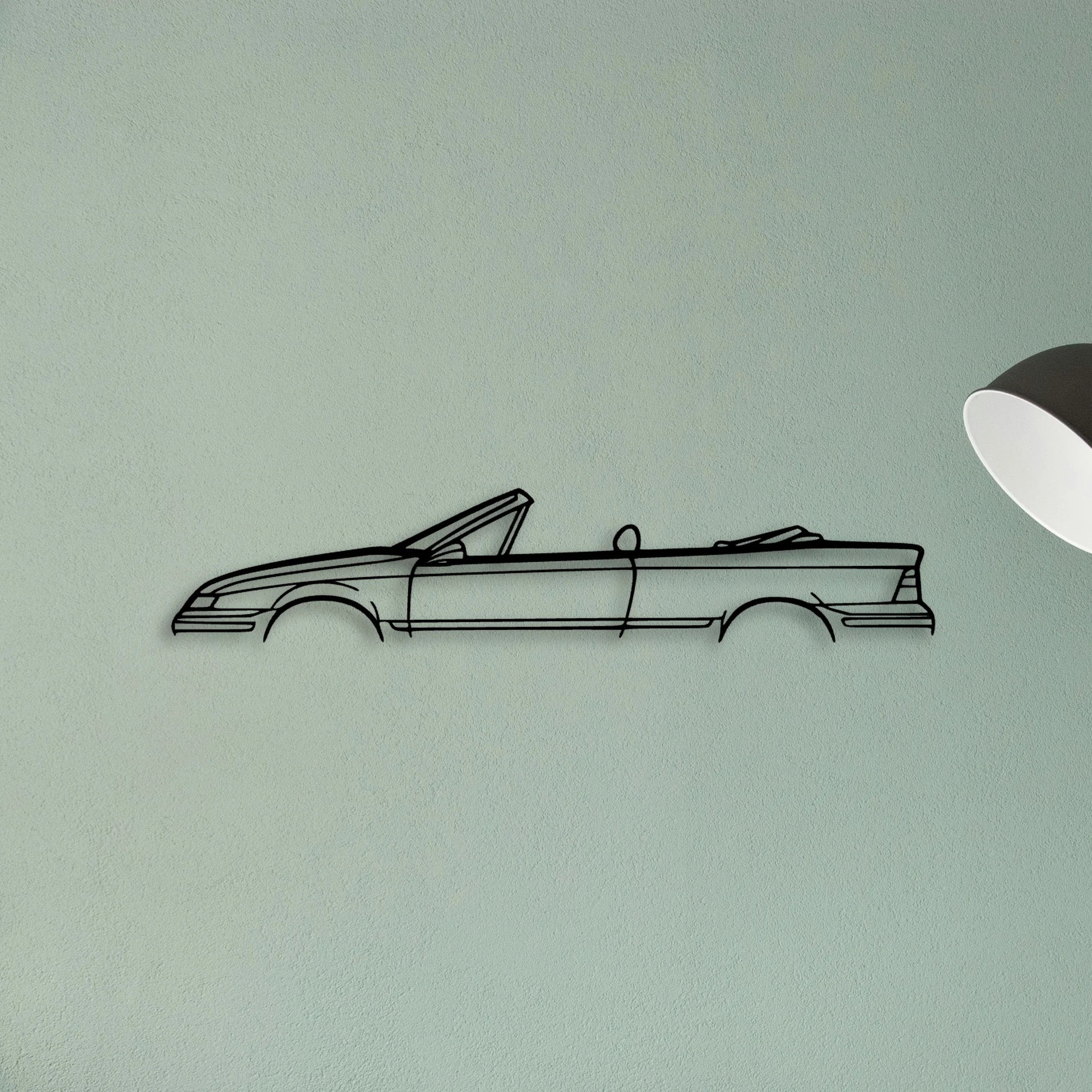 Calibra Cabrio 1992 Classic Silhouette Metal Wall Art - Tinvibe