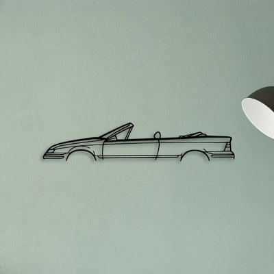 Calibra Cabrio 1992 Classic Silhouette Metal Wall Art - Tinvibe
