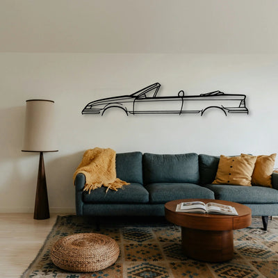 Calibra Cabrio 1992 Classic Silhouette Metal Wall Art - Tinvibe