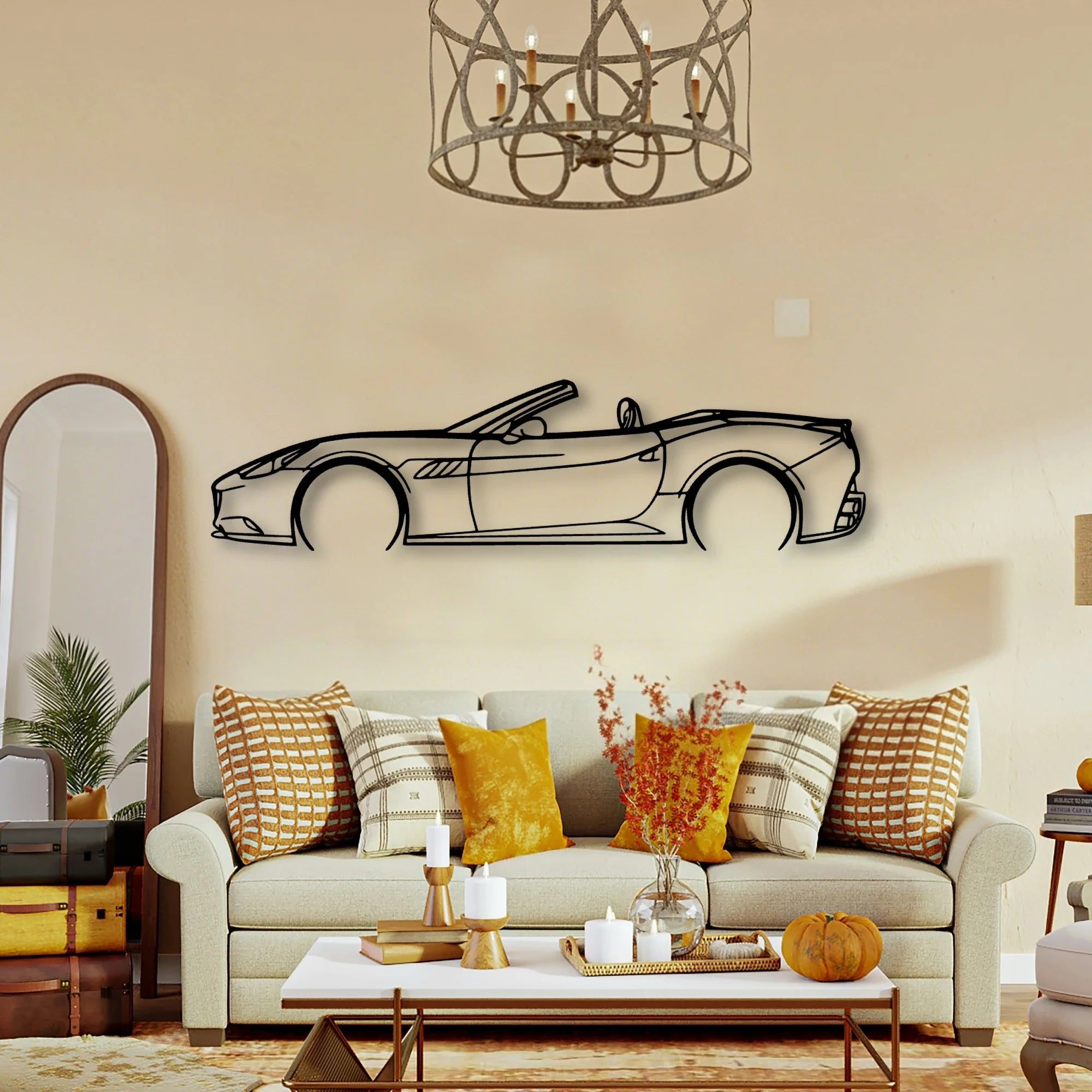 California Classic Silhouette Metal Wall Art - Tinvibe