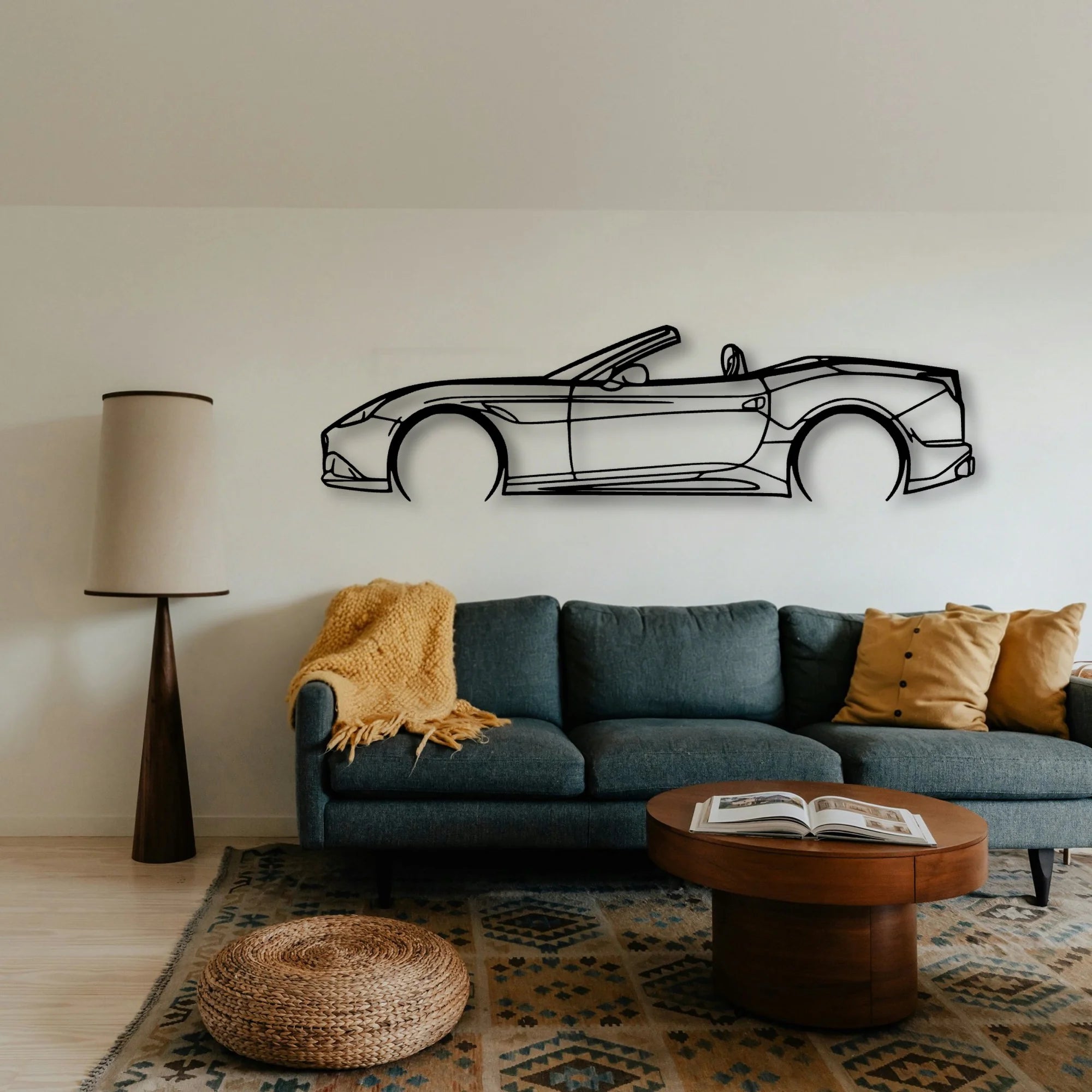 California T Classic Silhouette Metal Wall Art - Tinvibe