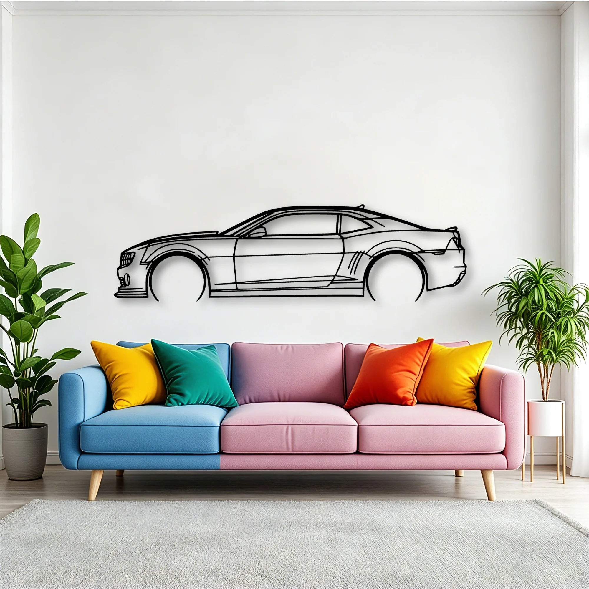 Camaro Classic Silhouette Metal Wall Art - Tinvibe