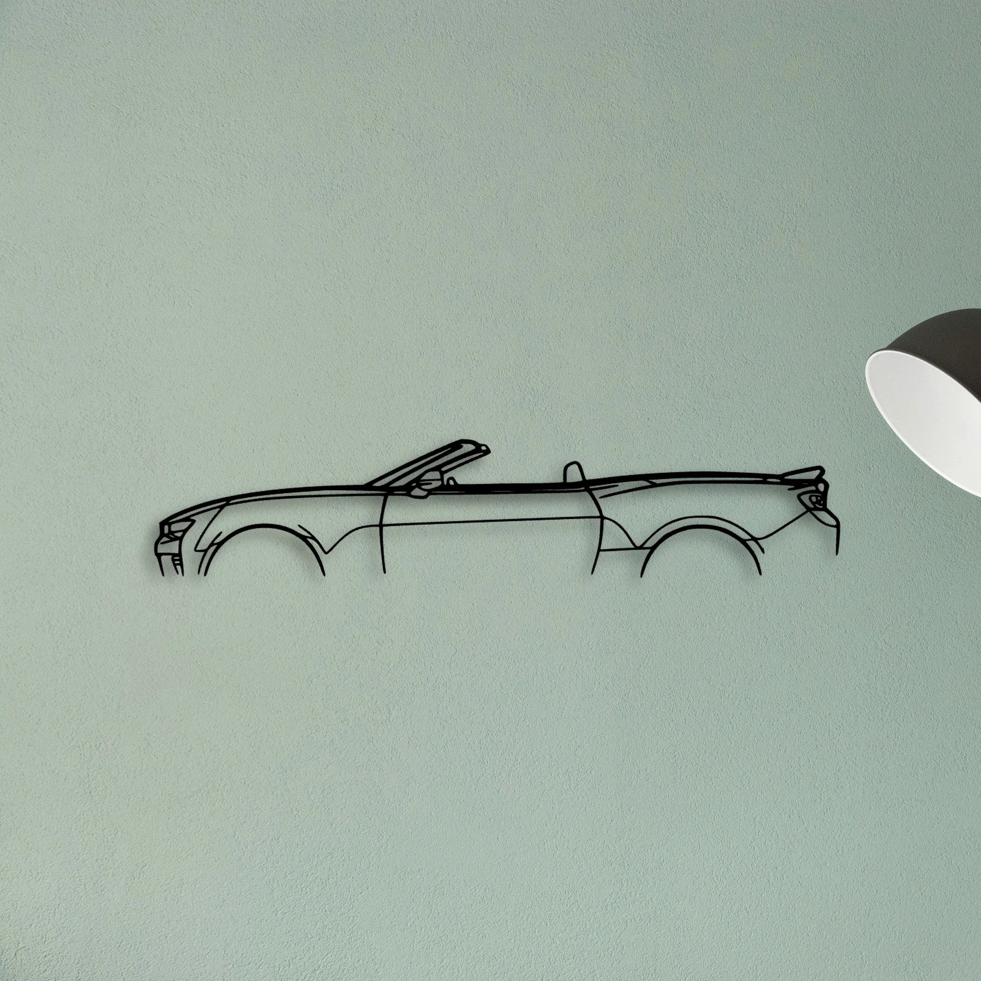 Camaro SS Convertible Classic Silhouette Metal Wall Art - Tinvibe