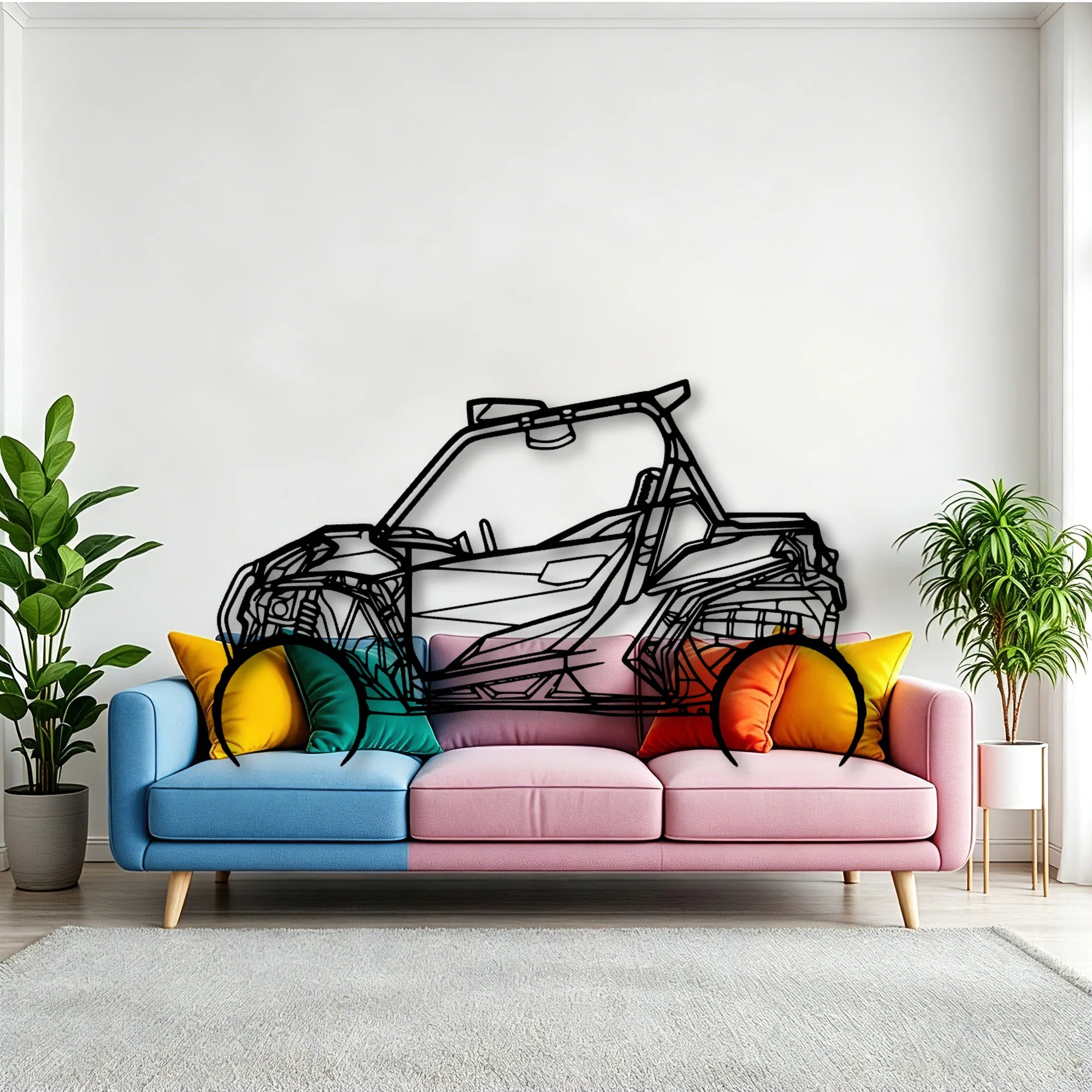 CAN AM Maverick 1000R Classic Silhouette Metal Wall Art - Tinvibe