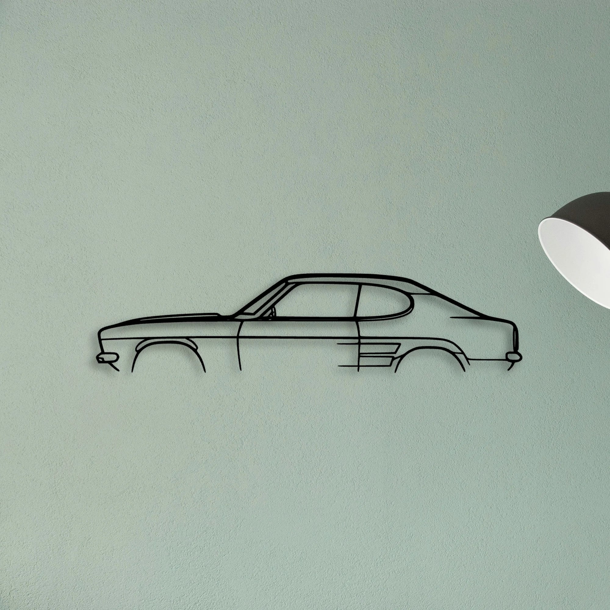 Capri 1969 Classic Silhouette Metal Wall Art - Tinvibe