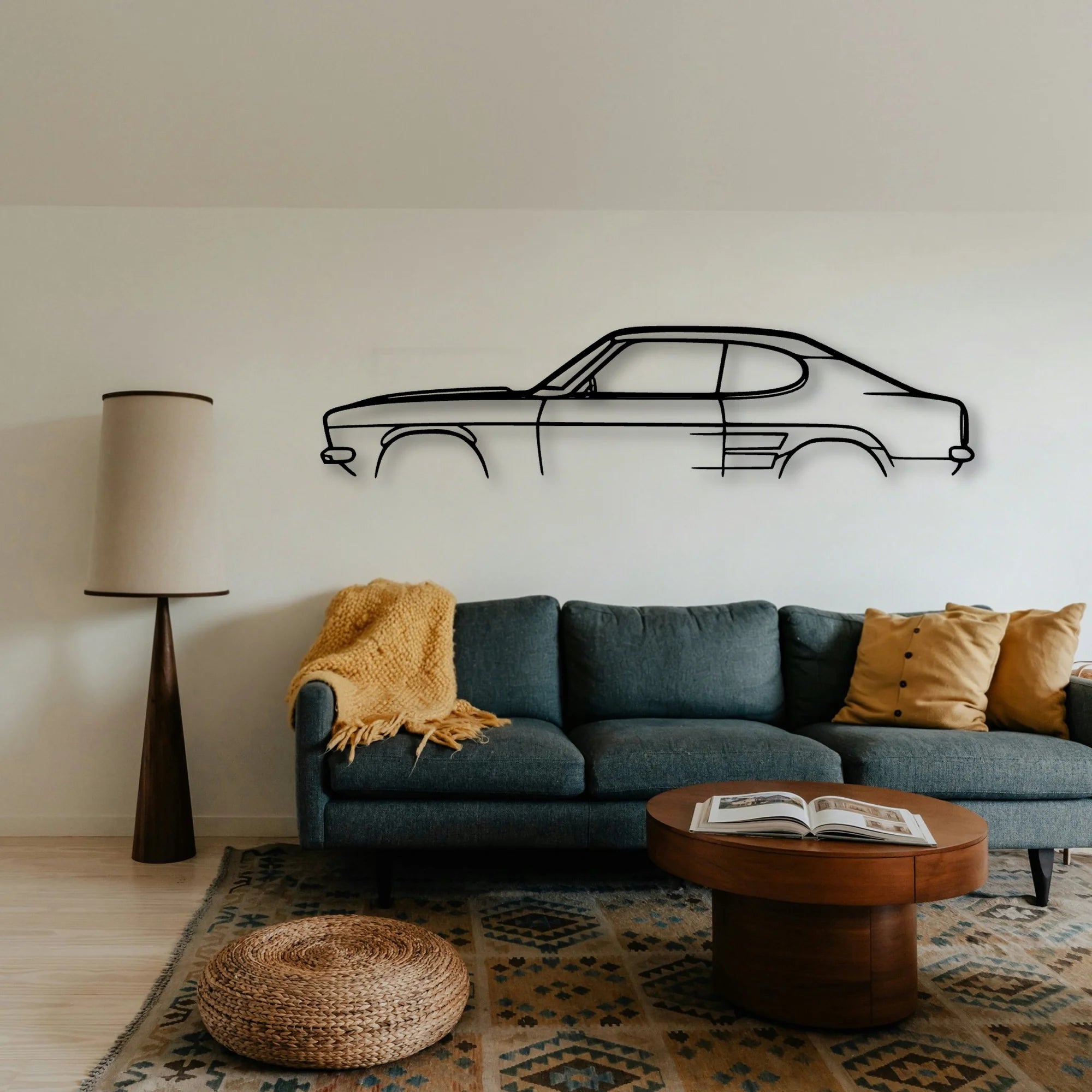 Capri 1969 Classic Silhouette Metal Wall Art - Tinvibe