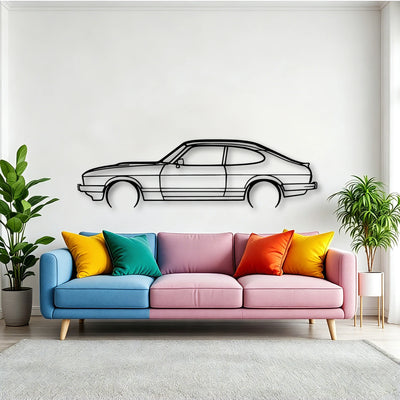 Capri 1986 Classic Silhouette Metal Wall Art - Tinvibe