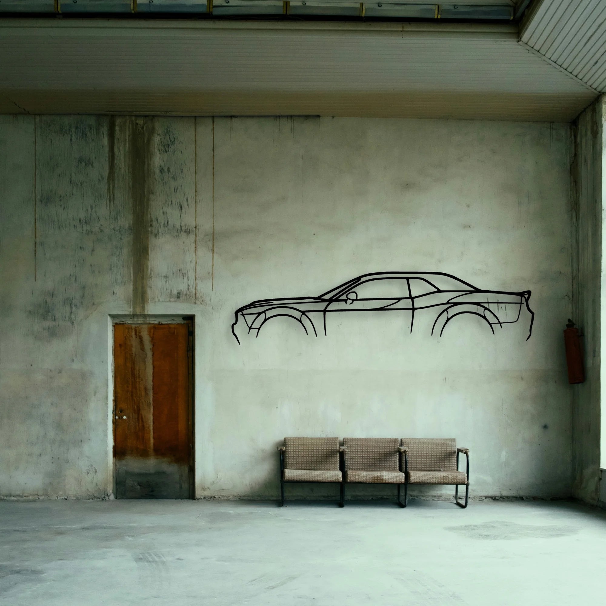 Challenger SRT 3RD GEN Classic Silhouette Metal Wall Art - Tinvibe