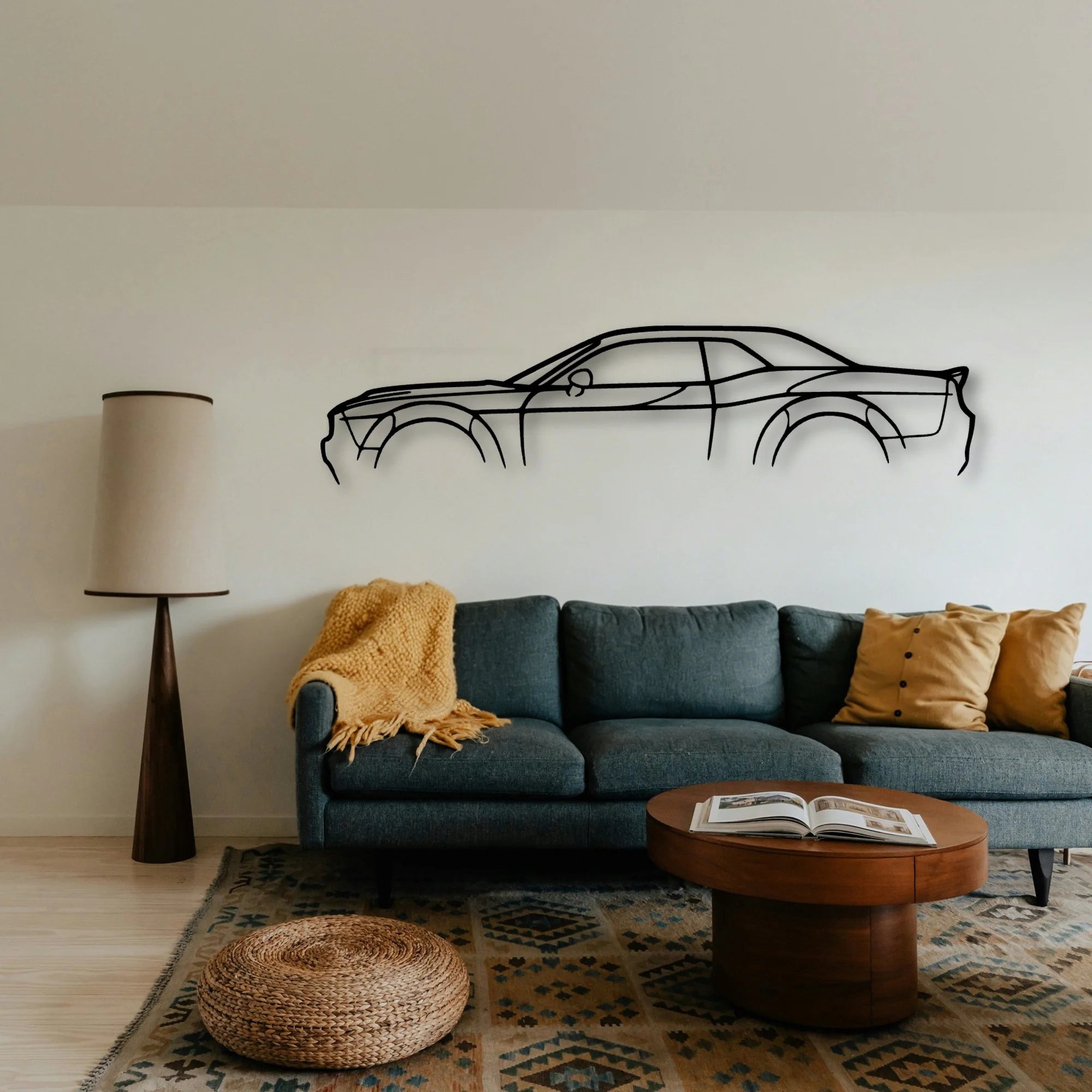 Challenger SRT 3RD GEN Classic Silhouette Metal Wall Art - Tinvibe