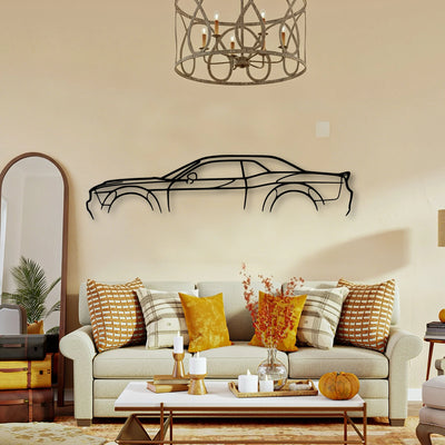 Challenger SRT 3RD GEN Classic Silhouette Metal Wall Art - Tinvibe
