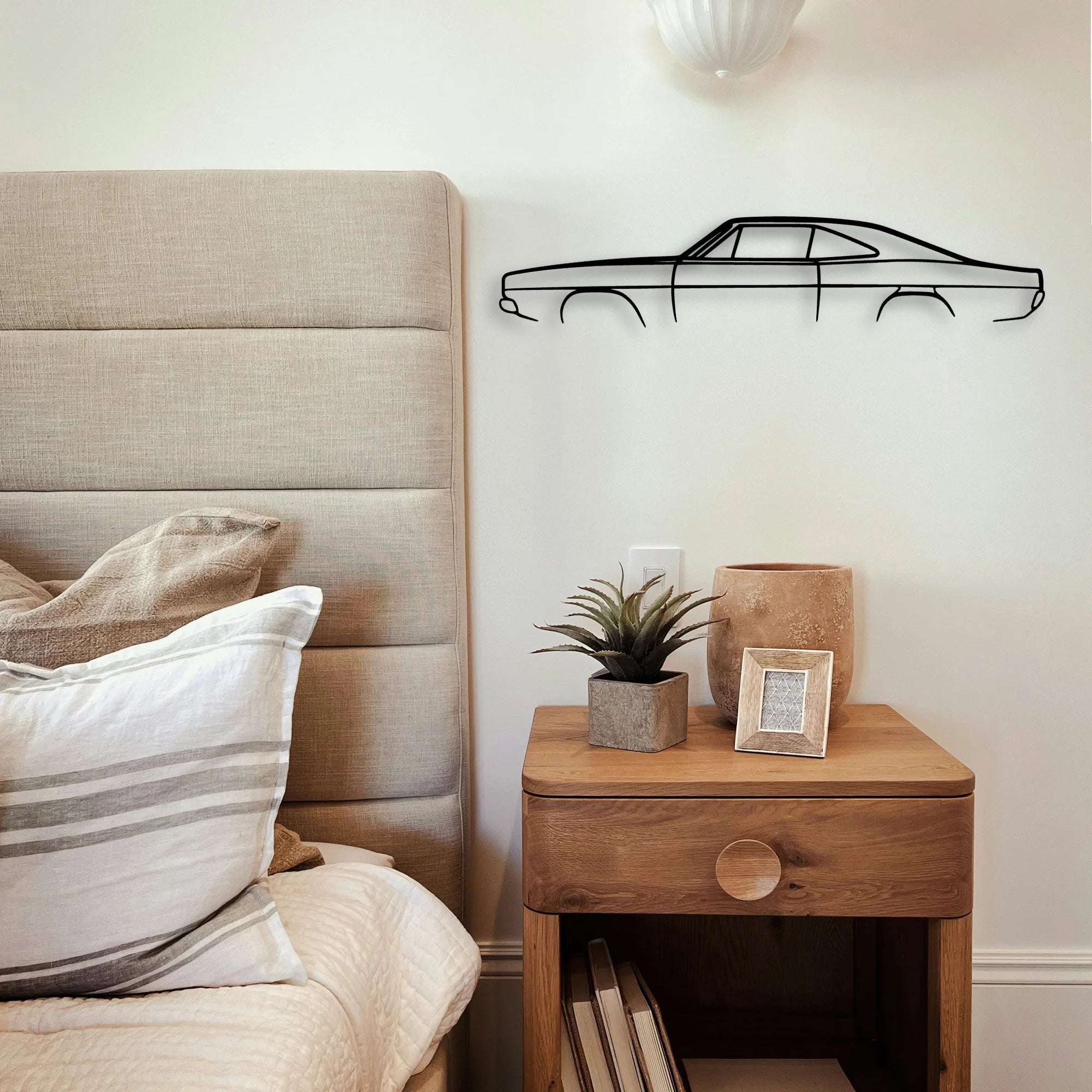 Charger 1969 2 Classic Silhouette Metal Wall Art - Tinvibe