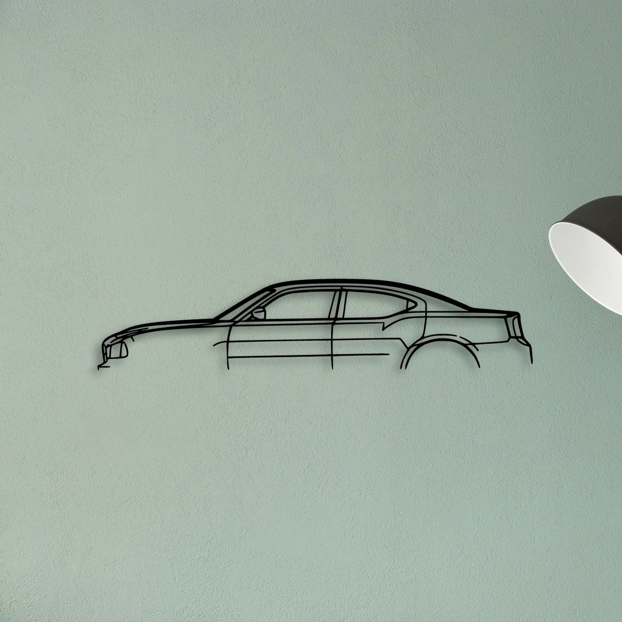 Charger 2008 Classic Silhouette Metal Wall Art - Tinvibe