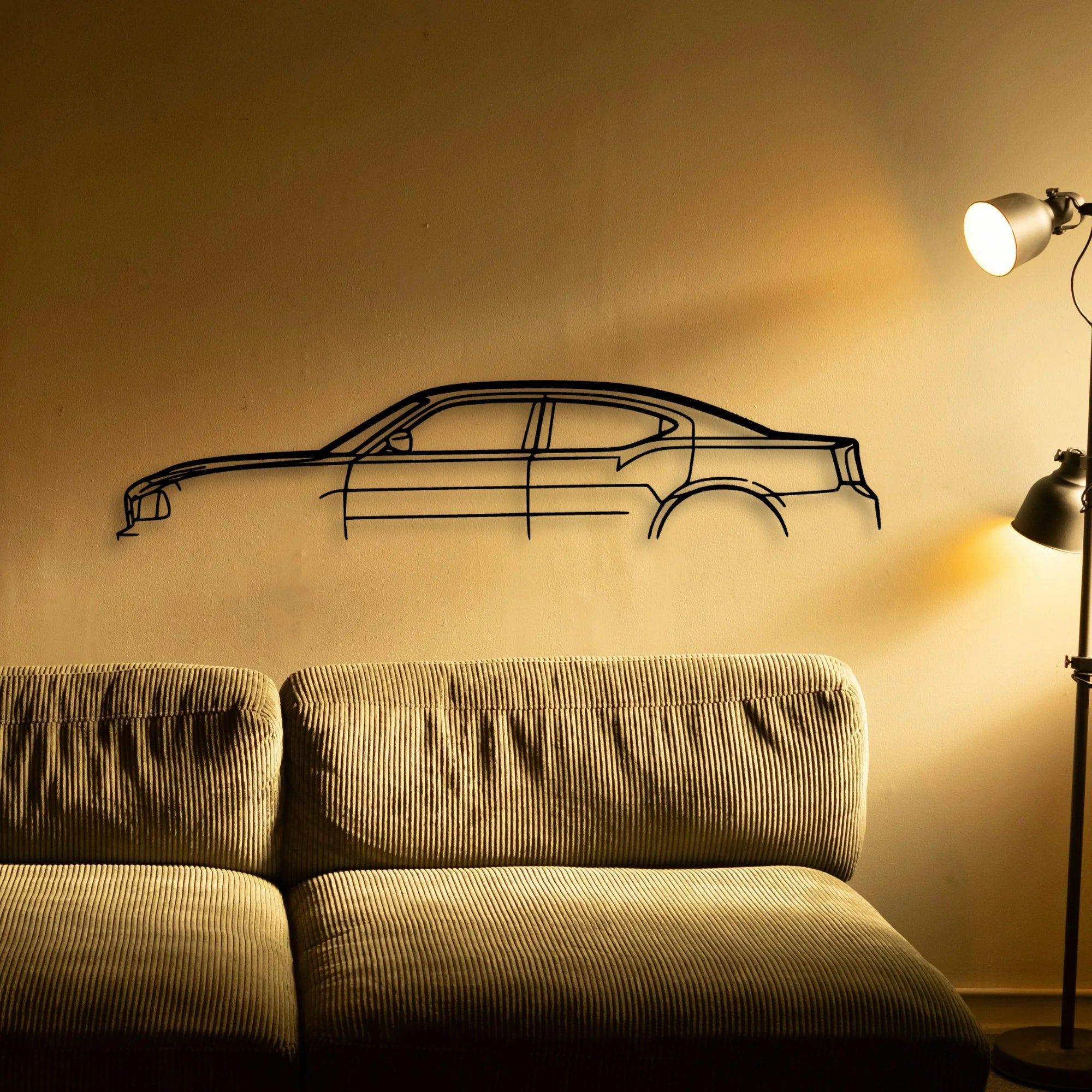 Charger 2008 Classic Silhouette Metal Wall Art - Tinvibe