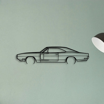 Charger RT 1970 Classic Silhouette Metal Wall Art - Tinvibe