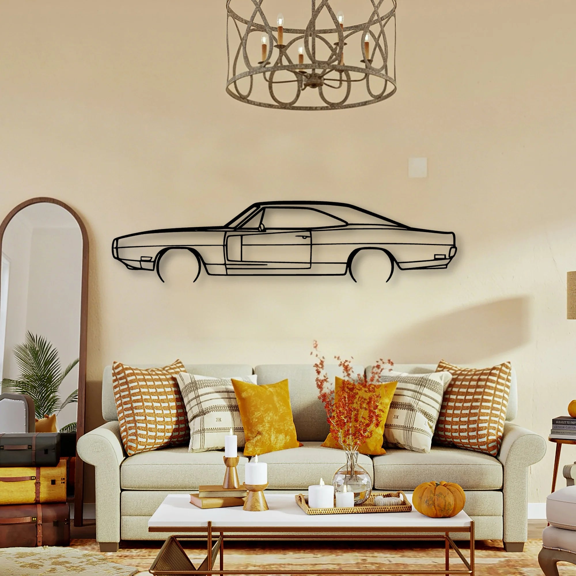Charger RT 1970 Classic Silhouette Metal Wall Art - Tinvibe
