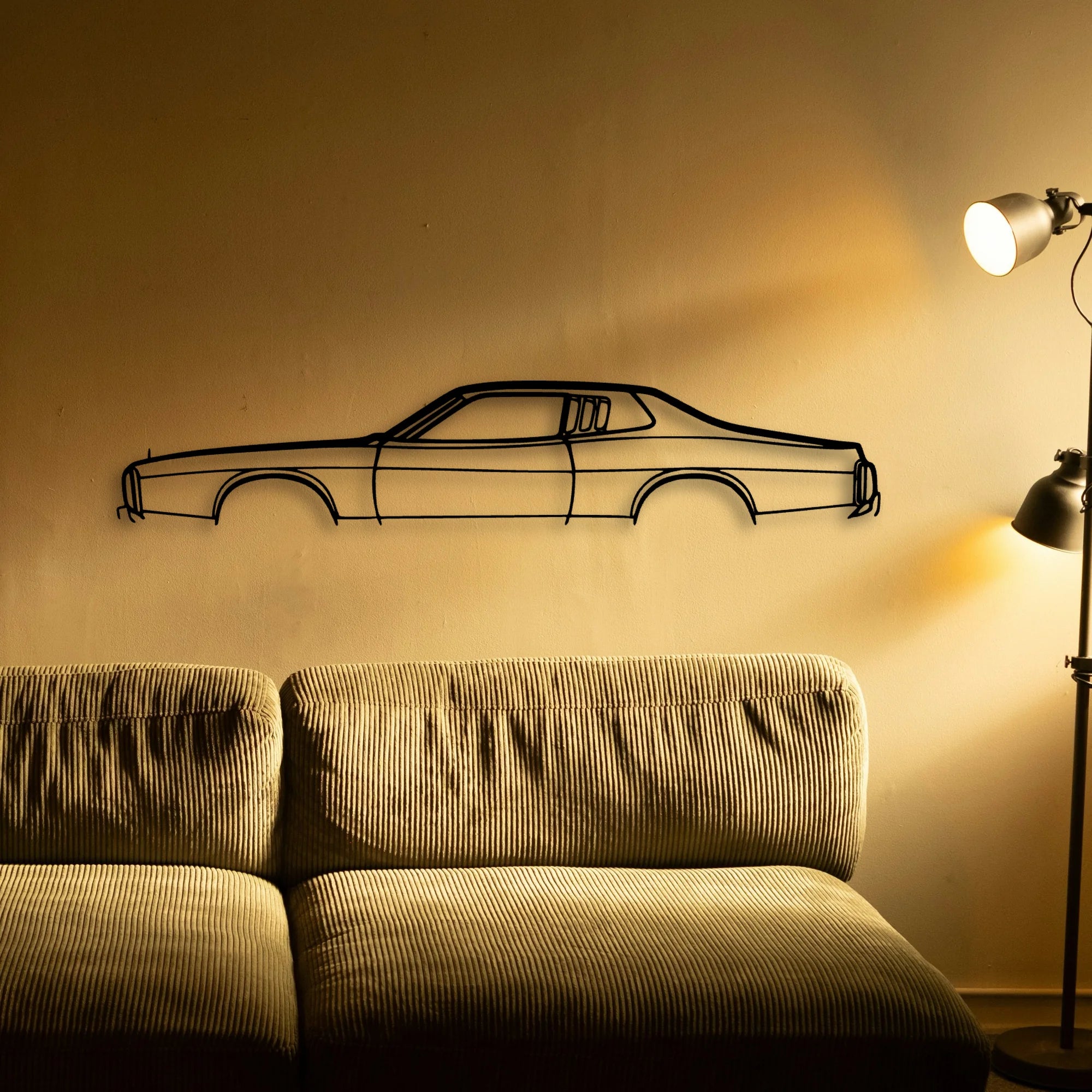 Charger SE 1973 Classic Silhouette Metal Wall Art - Tinvibe