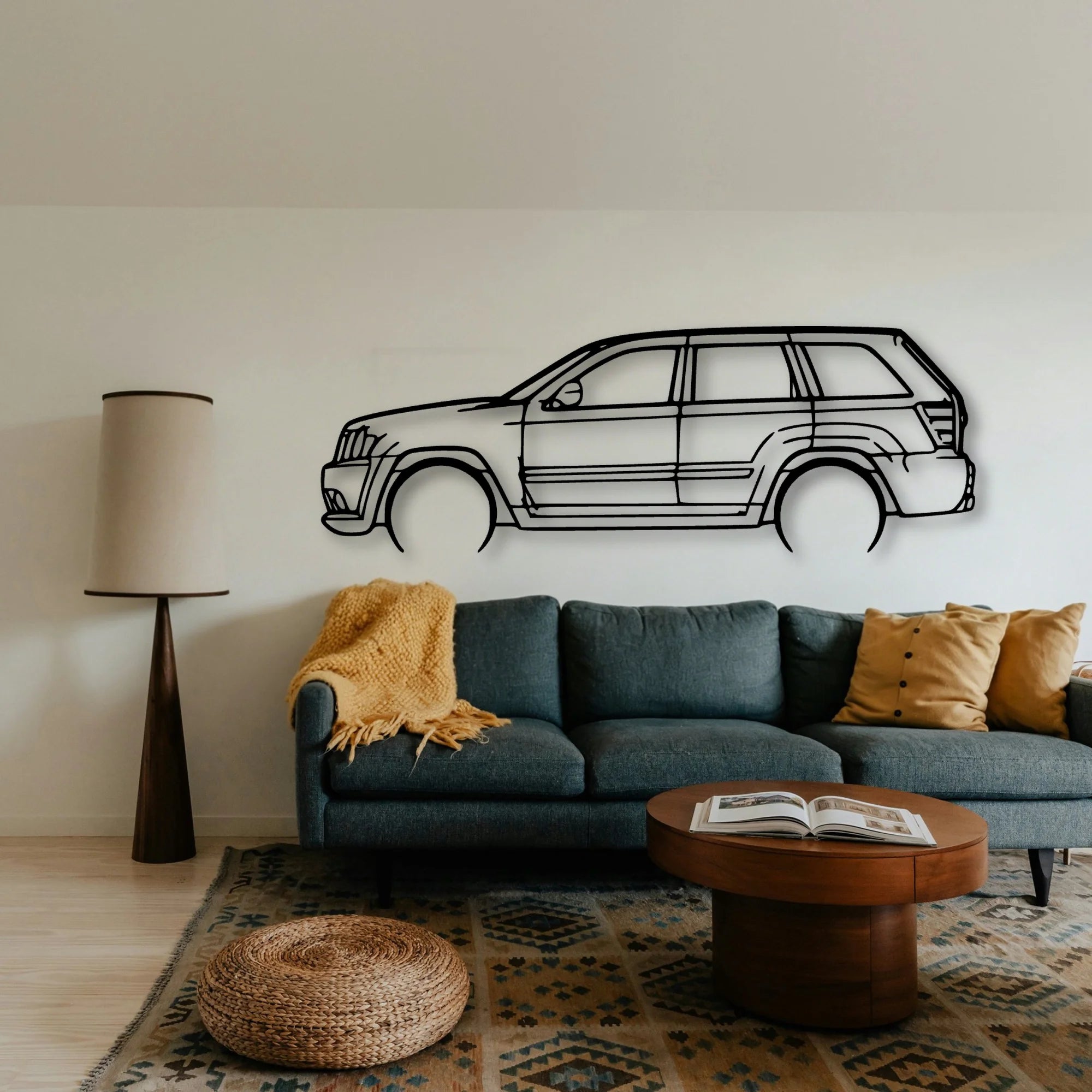 Cherokee SRT8 2006 Classic Silhouette Metal Wall Art - Tinvibe