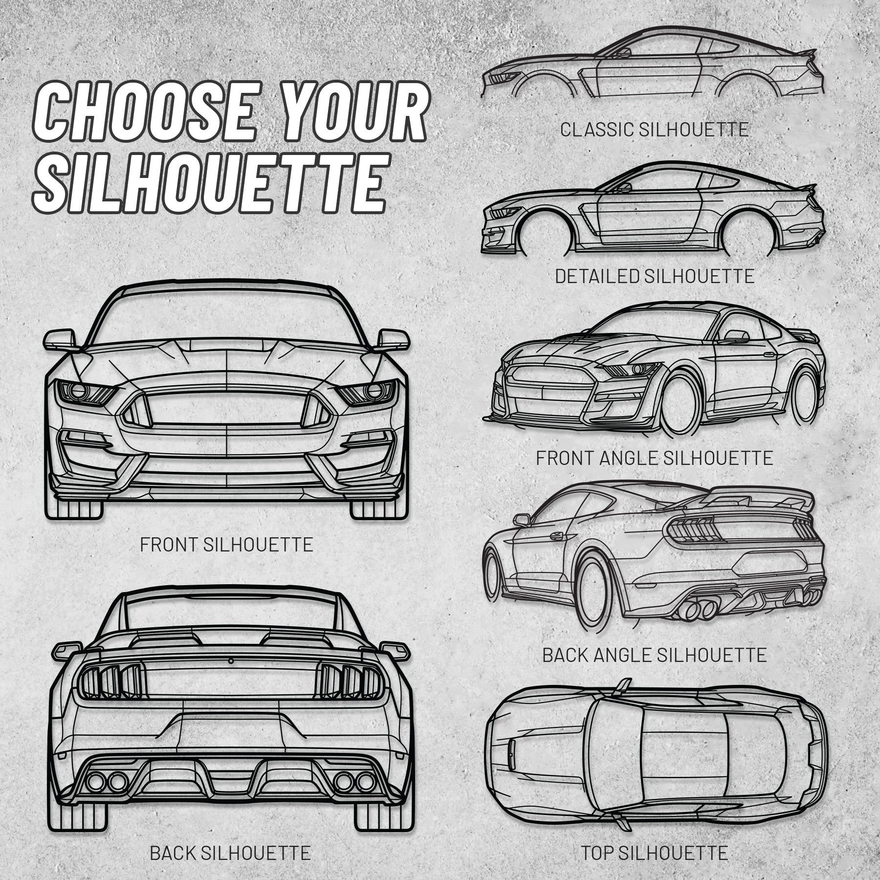 Your Custom Car Silhouette Metal Wall Art Service