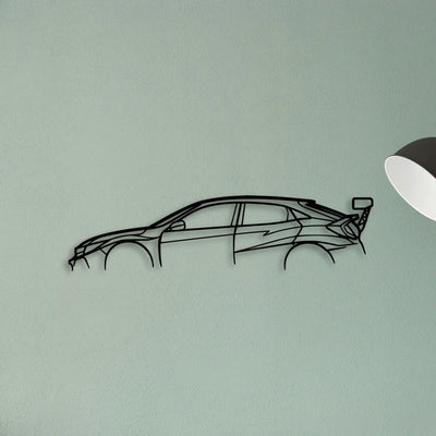 Civic TCR Classic Silhouette Metal Wall Art - Tinvibe