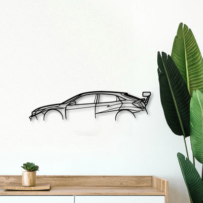 Civic TCR Classic Silhouette Metal Wall Art - Tinvibe