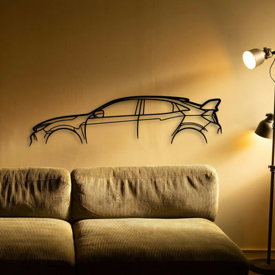Civic Type R FK8 Classic Silhouette Metal Wall Art - Tinvibe