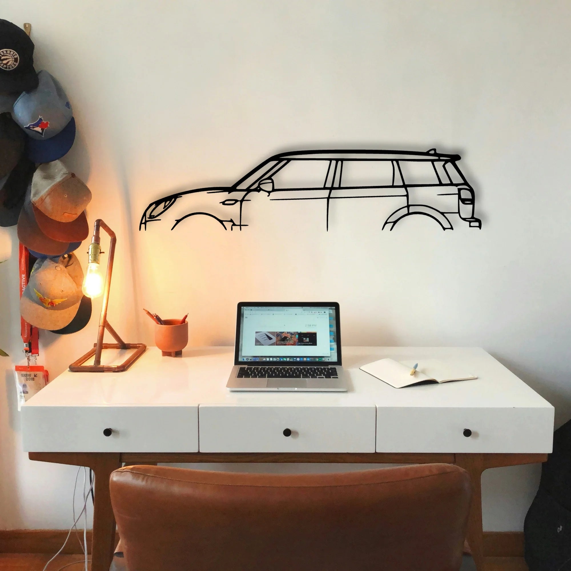 Clubman JCW 2019 Classic Silhouette Metal Wall Art - Tinvibe