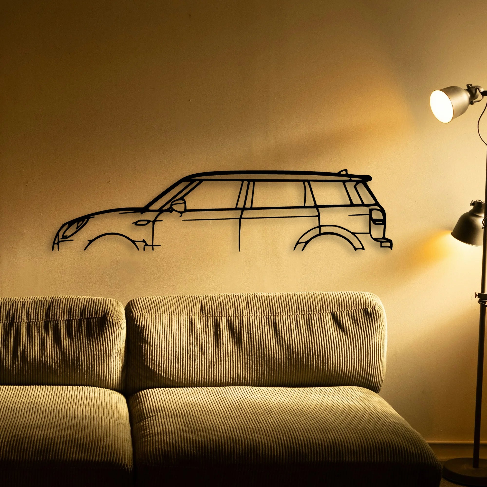 Clubman JCW 2019 Classic Silhouette Metal Wall Art - Tinvibe